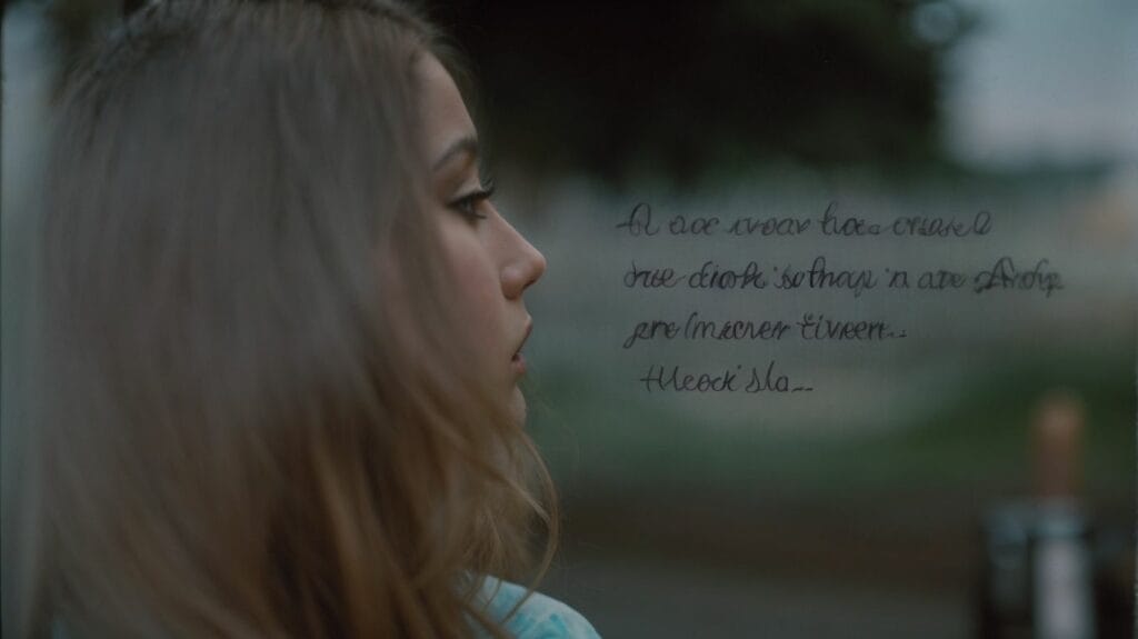 A girl with long hair and a quote on her face, named Sister, age unknown.