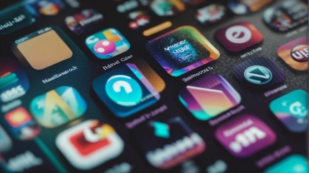 A close up of various mobile game app icons on a phone during a soft launch.